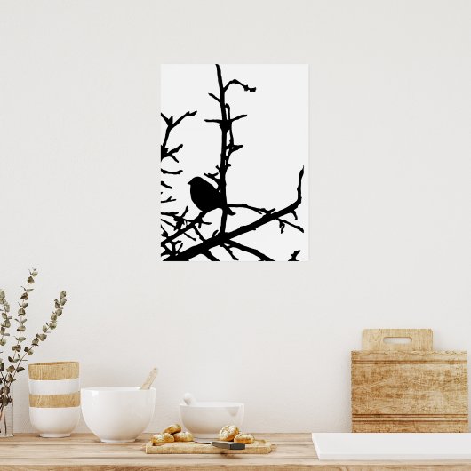 Poster Oiseau sur une branche (Cuisine)
