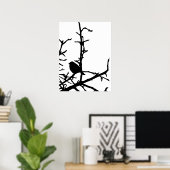 Poster Oiseau sur une branche (Bureau à domicile)