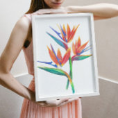 Poster Oiseau Tropical De Dessin Paradisiaque