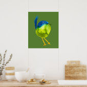 Poster Oiseau vert mignon (Cuisine)