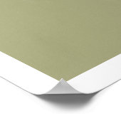 Poster Oiseau vert perché sur une branche verte (Coin)