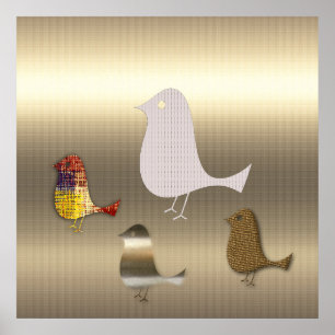 Poster Oiseaux amusants