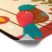 Poster Oiseaux amusants Hier Citation Inspirante Inspirib (Coin)