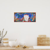 Poster Oiseaux, animaux et Plantes floraux (à droite) Jak (Cuisine)