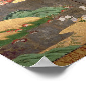 Poster Oiseaux aux fleurs d'automne et d'hiver (Coin)