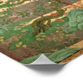 Poster Oiseaux aux fleurs d'automne et d'hiver (Coin)