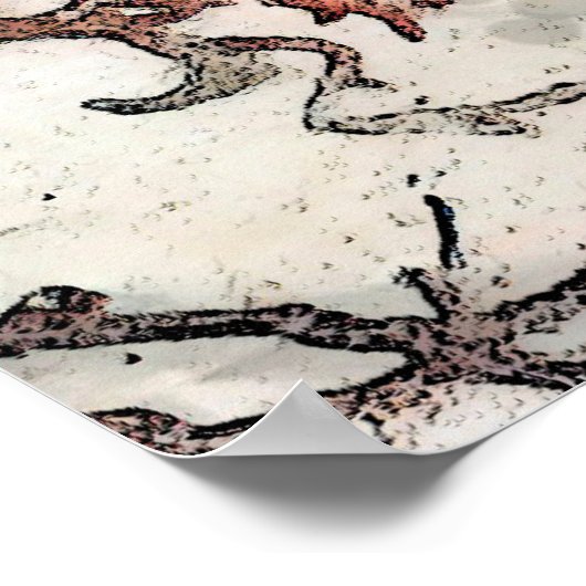 Poster Oiseaux bleus (Coin)