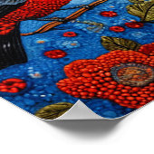 Poster Oiseaux cardinaux rouges (Coin)