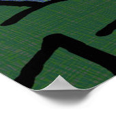 Poster Oiseaux caricaturaux chantant dans un arbre (Coin)