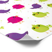 Poster Oiseaux colorés mignons (Coin)