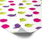 Poster Oiseaux colorés mignons (Coin)