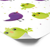 Poster Oiseaux colorés mignons (Coin)