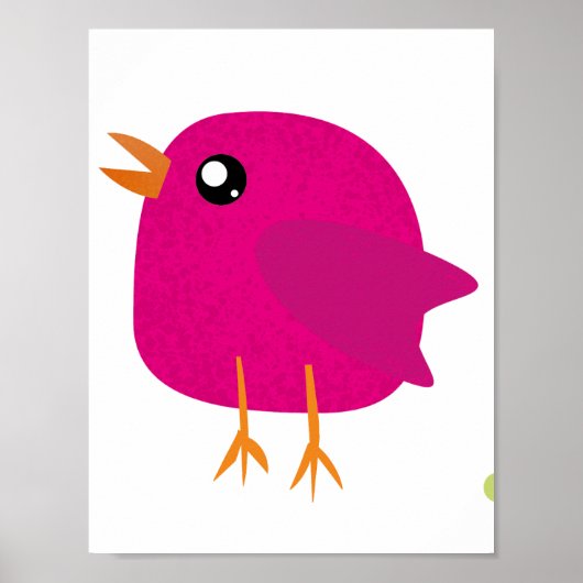 Poster Oiseaux colorés mignons (Devant)