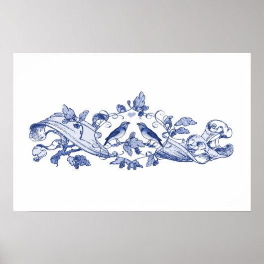 Poster Oiseaux d'amour (Devant)