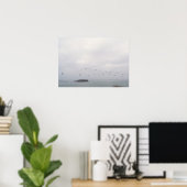 Poster Oiseaux dans l'affiche en vol (Bureau à domicile)