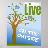 Poster Oiseaux Dans Un Arbre Motivationnel (Devant)