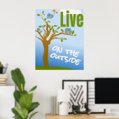 Poster Oiseaux Dans Un Arbre Motivationnel (Bureau à domicile)