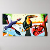 Poster Oiseaux d'art Rickshaw (Devant)