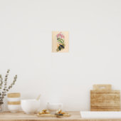 Poster Oiseaux d'art vintages Fleurs d'impression (Cuisine)