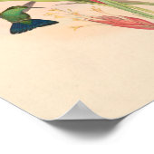 Poster Oiseaux d'art vintages Fleurs d'impression (Coin)