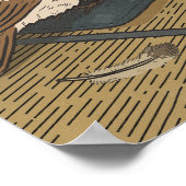 Poster Oiseaux de Mahjong jouant au jeu (Coin)