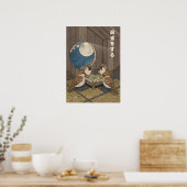 Poster Oiseaux de Mahjong jouant au jeu (Cuisine)