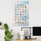 Poster Oiseaux de même plumage (Bureau à domicile)