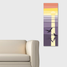 Oiseaux de mer orange violet à Shore Vector Art