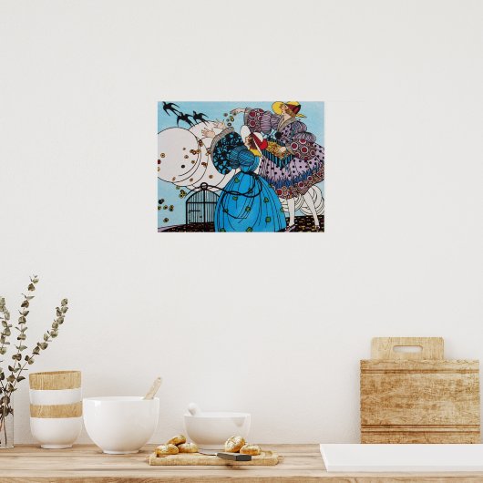 POSTER OISEAUX DE PRINTEMPS / CONCEPTEUR DE COSTUME MODE (Cuisine)