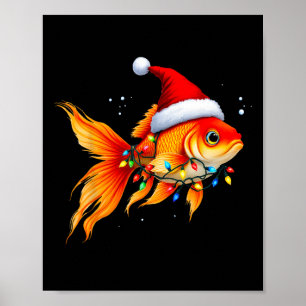 Poster Oiseaux de Santa Chapa Lumières Noël Mignonne Noël