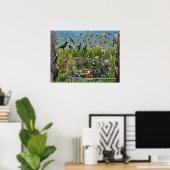 Poster Oiseaux des zones humides d'eau douce (Bureau à domicile)