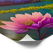 Poster Oiseaux d'Imaginaire Jay bleu (Coin)