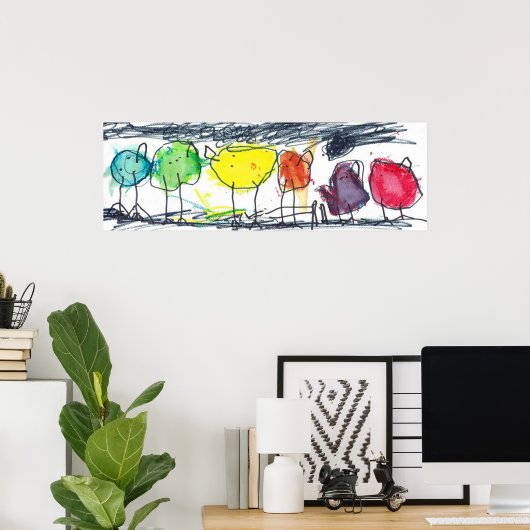 Poster Oiseaux d'Oliver (Bureau à domicile)