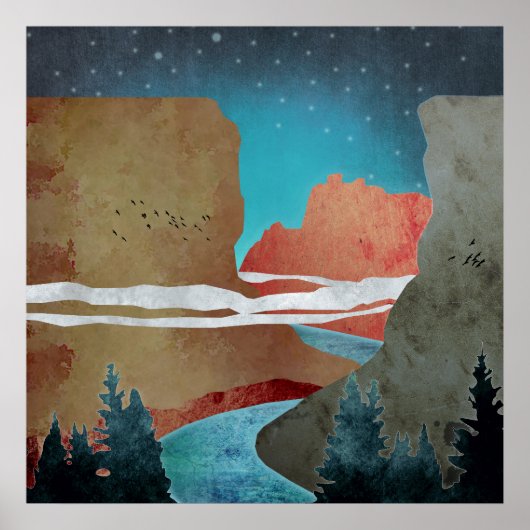 Poster Oiseaux du Canyon (Devant)