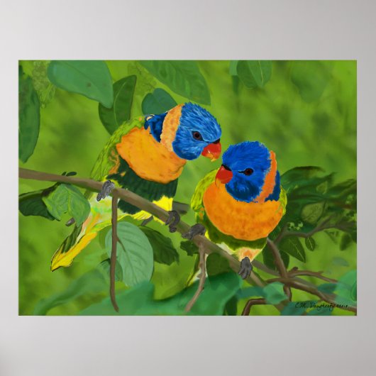 Poster Oiseaux Du Paradis (Devant)