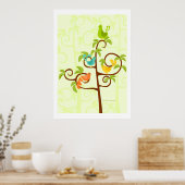 Poster Oiseaux d'un arbre (Cuisine)
