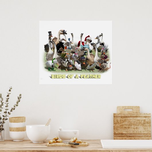 Poster Oiseaux d'une plume (Cuisine)