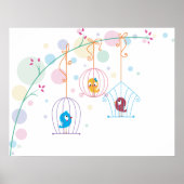 Poster Oiseaux En Cages (Devant)