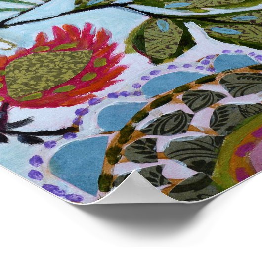 Poster Oiseaux en papier I (Coin)