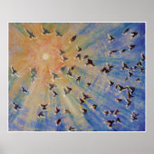 Poster Oiseaux en vol (Devant)
