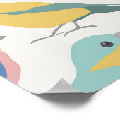 Poster Oiseaux Ensemble Animaux (Coin)