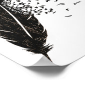 Poster Oiseaux Éruption d'une plume (Coin)