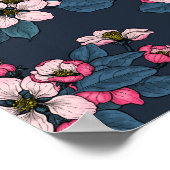 Poster Oiseaux et fleurs (Coin)