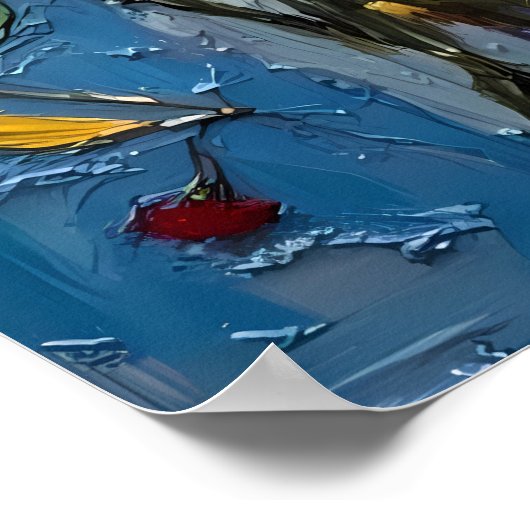 Poster Oiseaux et fleurs (Coin)