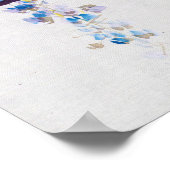 Poster Oiseaux et Fleurs de Wisteria, Watanabe Seitei (Coin)