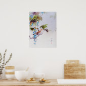 Poster Oiseaux et Fleurs de Wisteria, Watanabe Seitei (Cuisine)