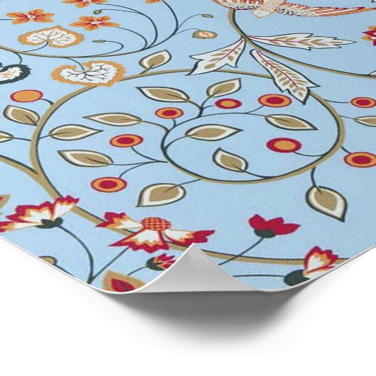 Poster Oiseaux et fleurs, William Morris (Coin)