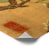 Poster Oiseaux Et Fruits Chinois Orientaux (Coin)