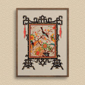 Poster Oiseaux et papillons Art Imprimer