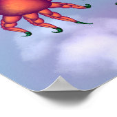 Poster Oiseaux extraterrestres sans plumes dans la tempêt (Coin)